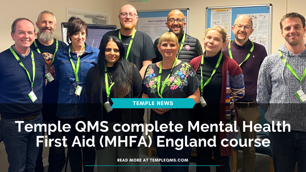 Temple QMS complete Mental Health First Aid (MHFA) England course