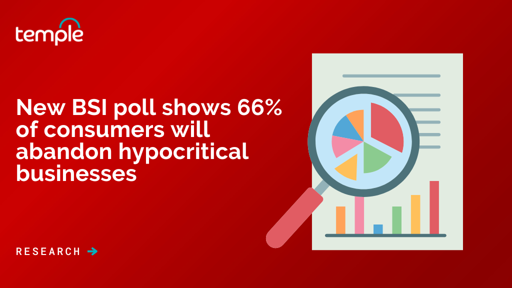 New BSI research shows 66% of consumers will abandon hypocritical businesses (1)