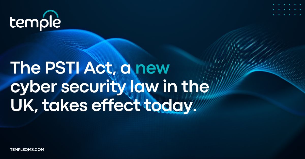 The PSTI Act, a new cyber security law in the UK, takes effect today. 